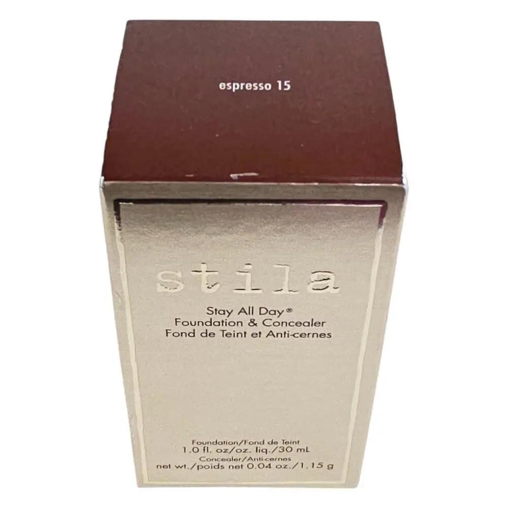 Stila Stay All Day Foundation & Concealer Brand New In Box #15 Espresso‎